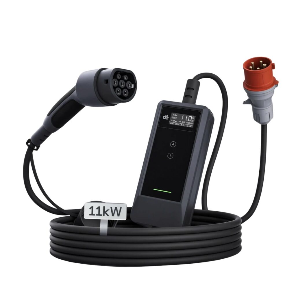 Sähköauton latauslaite dé portable 11kW Type2 Voimavirta